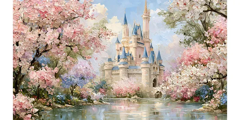 Fairytale Dreamy Landscape Frame Tv Art generated by undefined