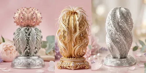 Metal Cacti Ornaments generated by gemini-image