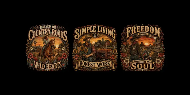 Vintage Country Soul Tshirts generated by undefined