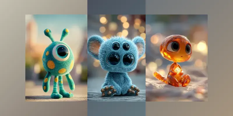Pixar Style Baby Alien Characters generated by undefined