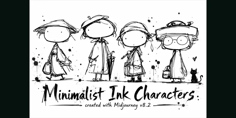 Minimalist Ink Characters generated by undefined