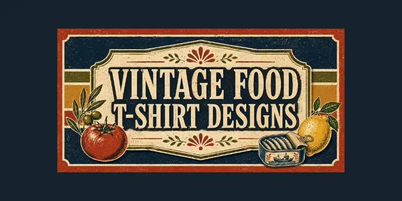Vintage Food T Shirt Graphics generated by undefined