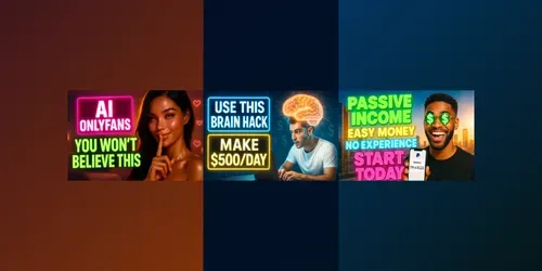 Clickbait Hustle YouTube Thumbnails generated by chatgpt-image