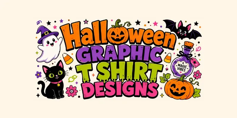 Cute Halloween Graphic T Shirt Designs generated by undefined