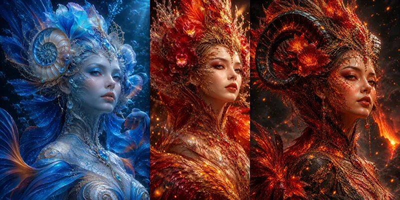 Nature Fusion Portraits generated by undefined