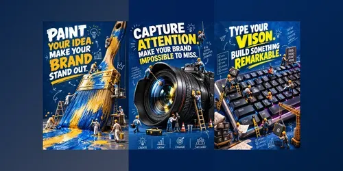 Bold Brand Illustration Posters generated by chatgpt-image
