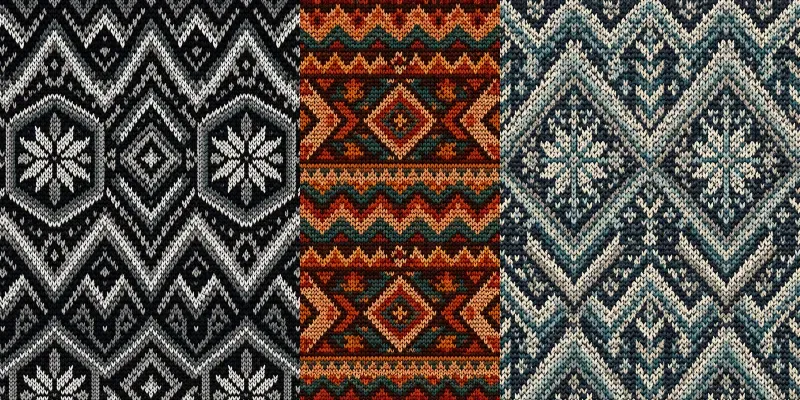 Retro Nordic Knitted Patterns generated by undefined