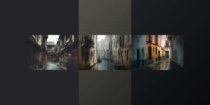 Moody Fine Art Urban Scenes generated by undefined
