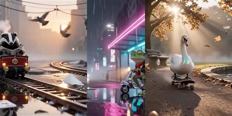 Whimsical Animals In Human Commutes generated by undefined