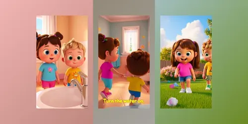Kids Safety Good Habits Nursery Rhymes generated by grok-video