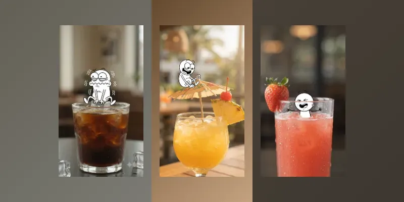 Doodle Character Drink Animations generated by undefined