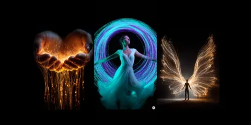 Light Painting Portrait Art Generator generated by midjourney
