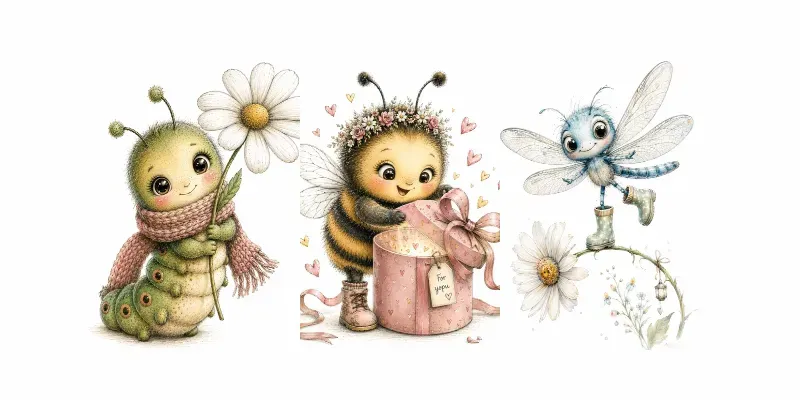 Cute Whimsical Bumble Character generated by undefined