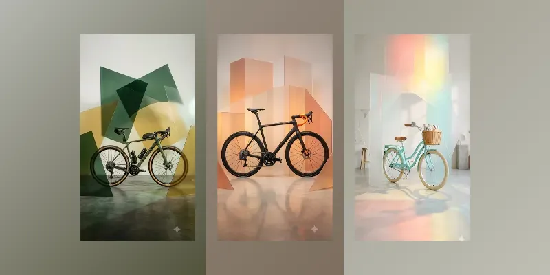 Acrylic Overlay Bicycle Stages generated by undefined
