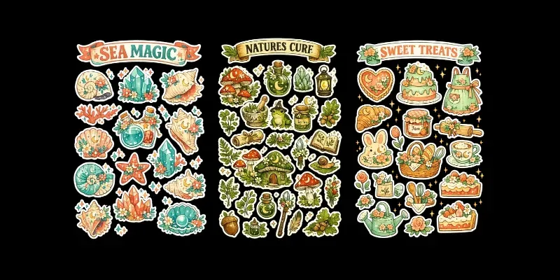 Professional Boutique Sticker Sheets generated by undefined