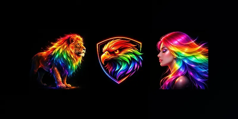 Neon Spectrum Portrait Generator generated by undefined