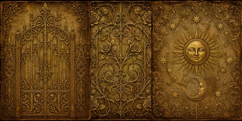 Antique Gilded Junk Journal Pages generated by undefined