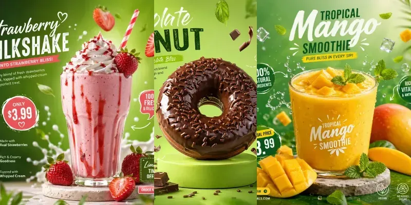 Modern Food Ad Poster Generator generated by undefined