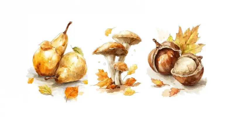 Cozy Autumn Harvest Clipart generated by undefined