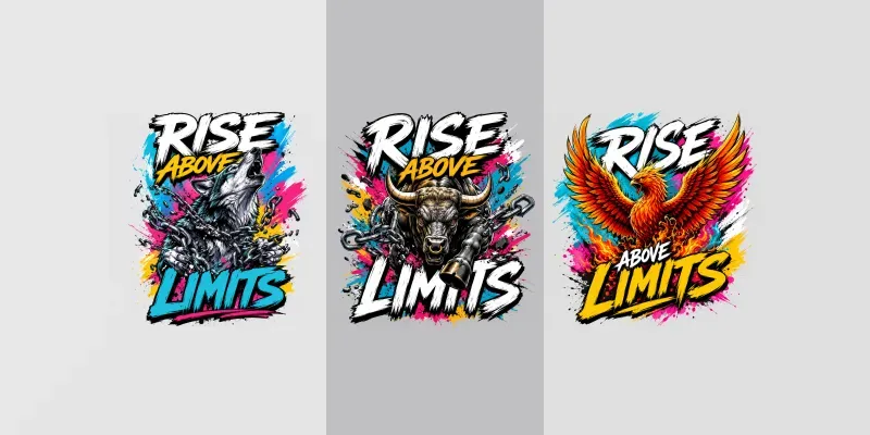 Rise Above Limits Typographies generated by undefined