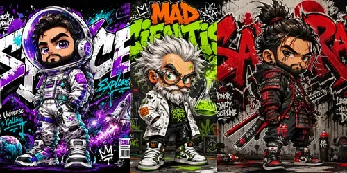 Urban Rebel Chibi Graffiti Legends generated by chatgpt-image