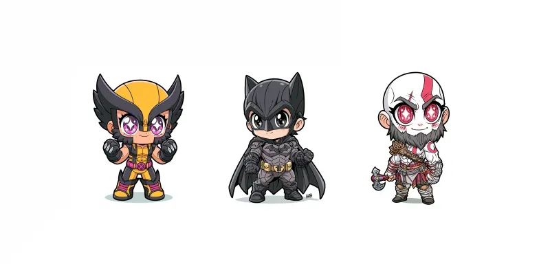 Crude Ms Paint Chibi Anime Characters generated by undefined