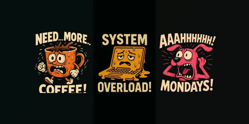 Distressed Comic Characters generated by undefined