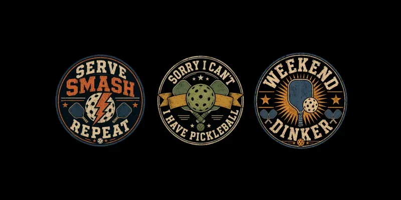 Distressed Vintage Pickleball Tees generated by undefined