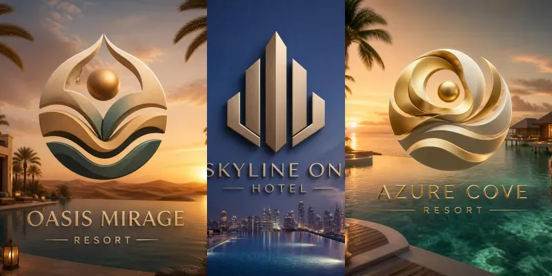 Luxury 3D Hotel Logo Generator generated by undefined