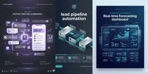 Clean Saas Launch Posters generated by gemini-image