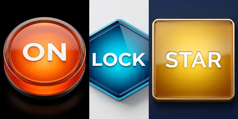 Hyperreal 3D Glossy Button UI Generator generated by undefined