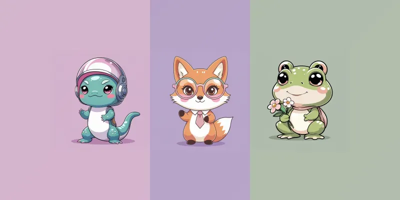 Pastel Kawaii Mascot Kits generated by undefined