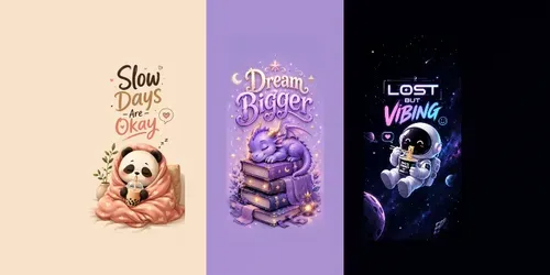 Cute Cartoon Phone Wallpapers generated by chatgpt-image