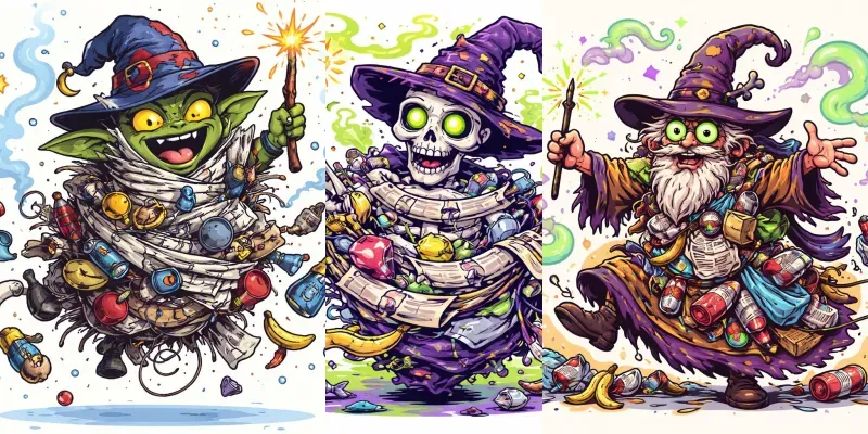 Trash Wizard Cartoons generated by undefined