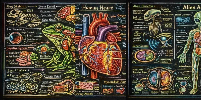 Neon Anatomy Blackboard Generator generated by undefined