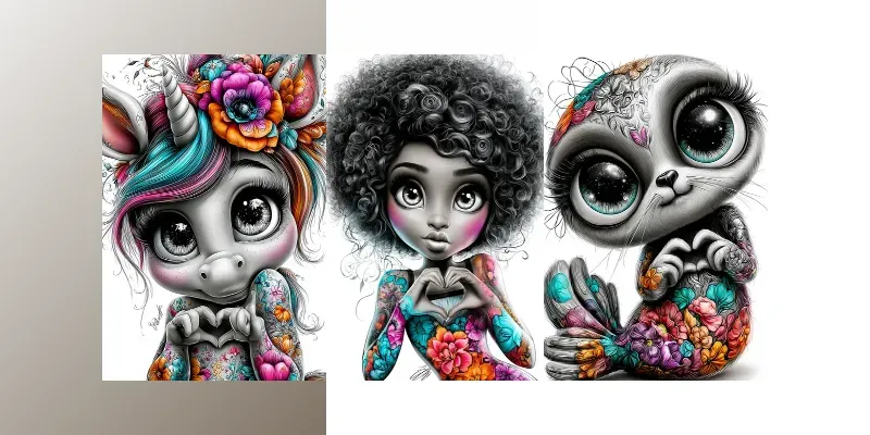 Cute Expressive Portraits generated by undefined