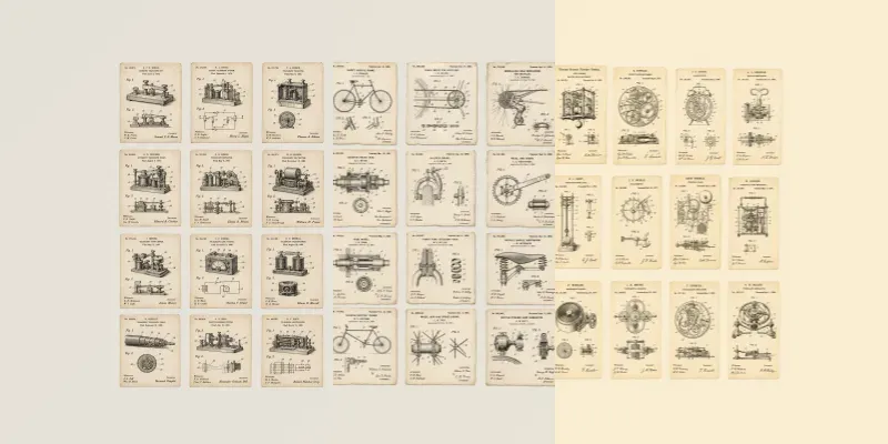 Vintage Patent Diagram Cutouts generated by undefined