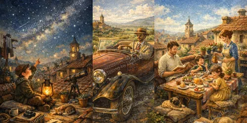 Classic Narrative Illustrations generated by chatgpt-image
