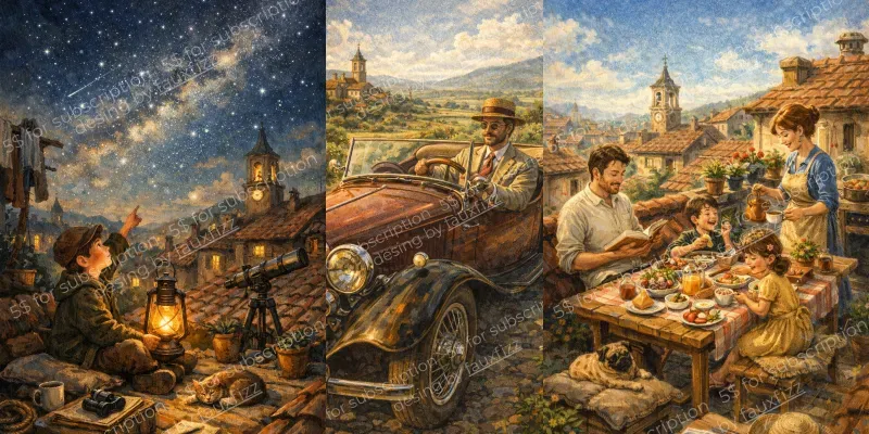 Classic Narrative Illustrations generated by undefined
