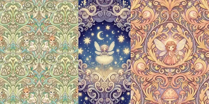 Whimsical Fairy Pattern Art Packs generated by undefined