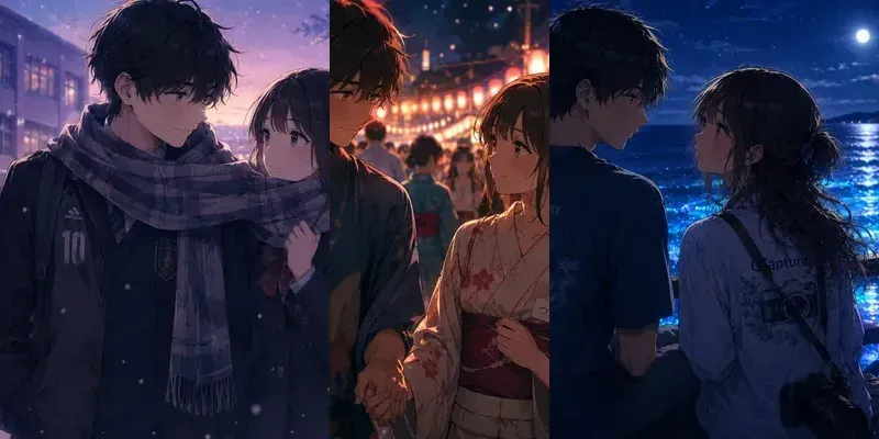 Cinematic Anime Romance Scene Generator generated by undefined