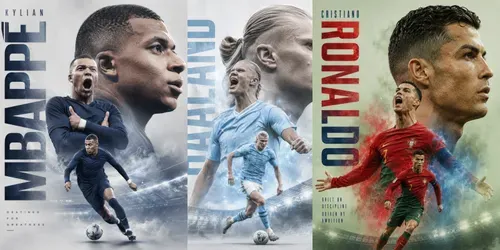 Triple Exposure Football Legend Posters generated by chatgpt-image