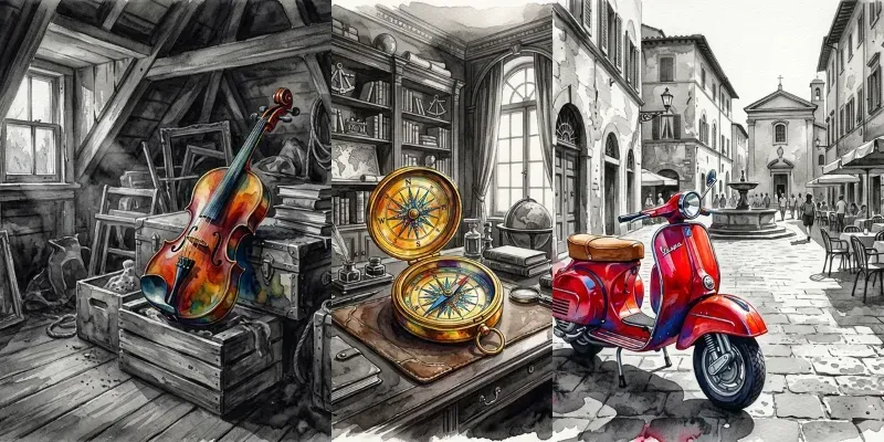 Selective Color Artisan Watercolors generated by undefined