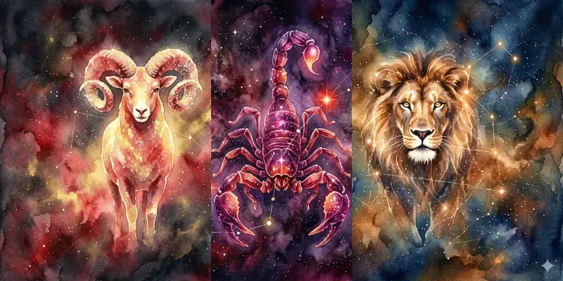 Ethereal Zodiac Watercolor Art generated by undefined