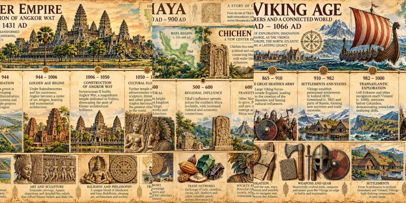 History Timeline Educational Poster Pods