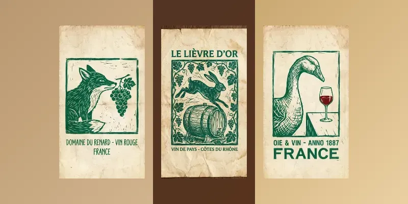 Vintage European Linocut Style generated by undefined