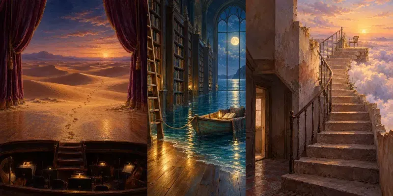 Surreal Spatial Dreamscape Art Prints