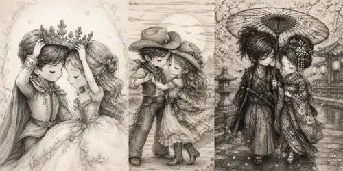 Romantic Chibi Couple Creators generated by chatgpt-image