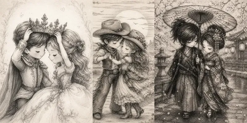 Romantic Chibi Couple Creators generated by undefined