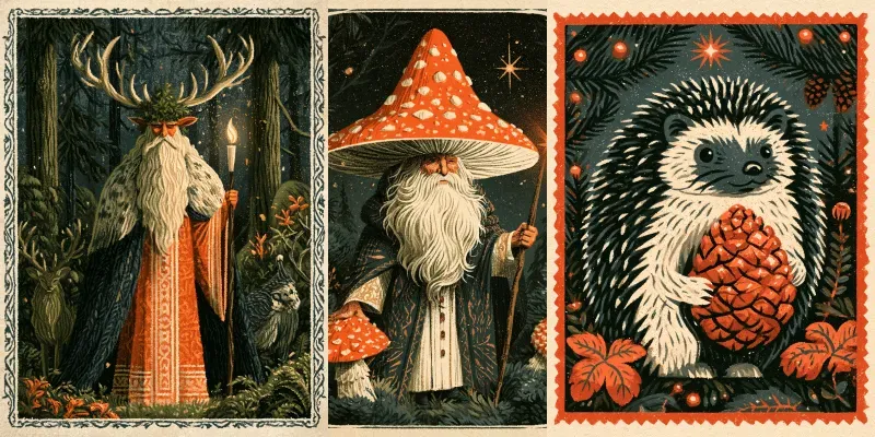Mystical Forest Guardians Folk Characters